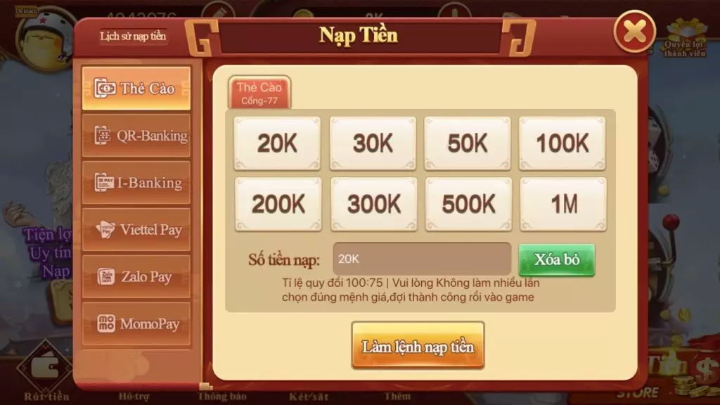 Cf68.club có uy tín không? Công nạp tiền bằng thẻ cào của cf68.club
