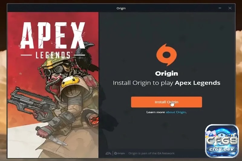 Chọn Install Orgin để thực hiện cài đặt ứng dụng