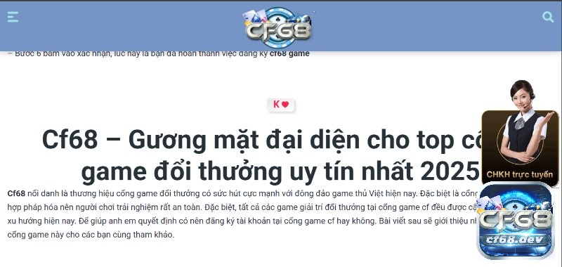 Điểm nổi bật của game club đổi thưởng CF68 thú hút đông đảo anh em cược thủ tham gia